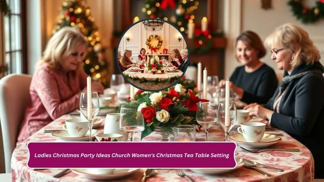 Ladies Christmas Party Ideas Church Women's Christmas Tea Table Setting​